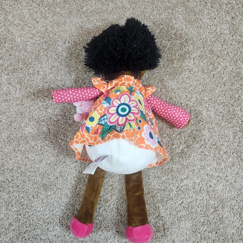 Scentsy Buddy Jaya Plush Doll Orange Floral Dress Pink Polka Dot Giraffe Toy 16